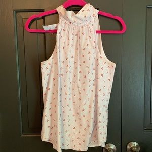 Cherry print halter top
